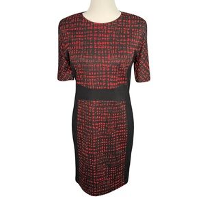 MICHAEL Michael Kors Black Red Short Sleeve Dress Size 6